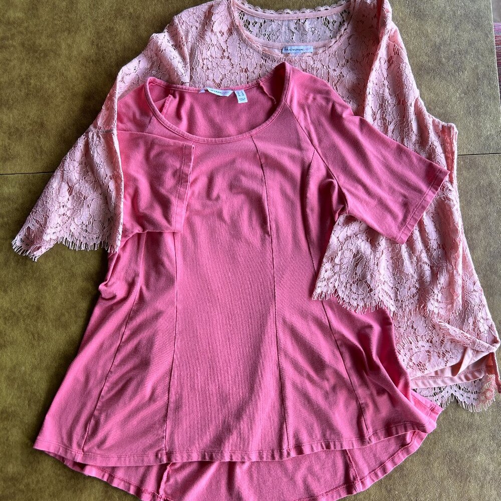 Two Pink Isaac Mizrahi Live XL Tops